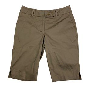 Worthington 4P Petite Shorts Modern Fit Bermuda Tan Brown 4